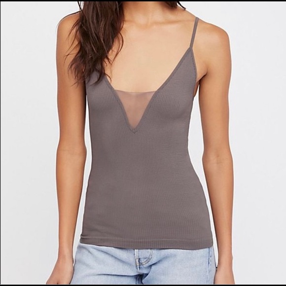Intimately Free People ribbed v-neck tank top sz Xs/S - Picture 2 of 5